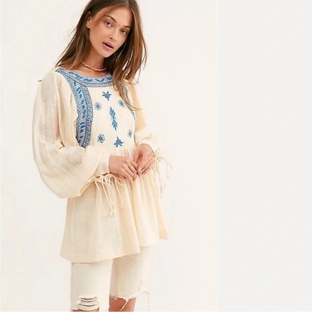 Free People Bali Birdie Embroidered blouse